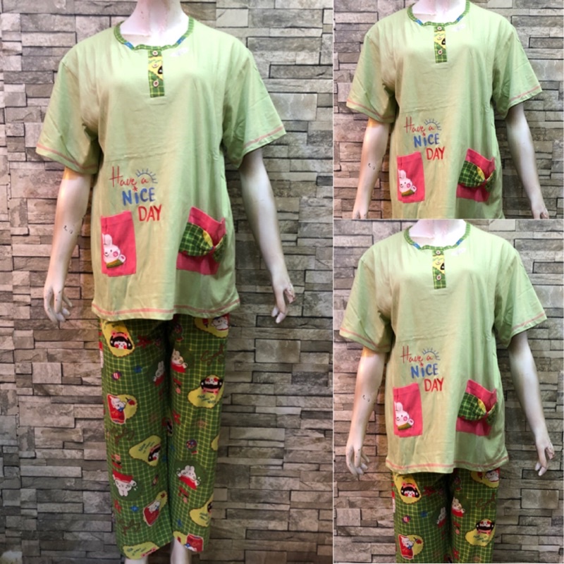 CP FOREVER MAMA SIZE | BAJU TIDUR | PIYAMA | COD-510 Hijau