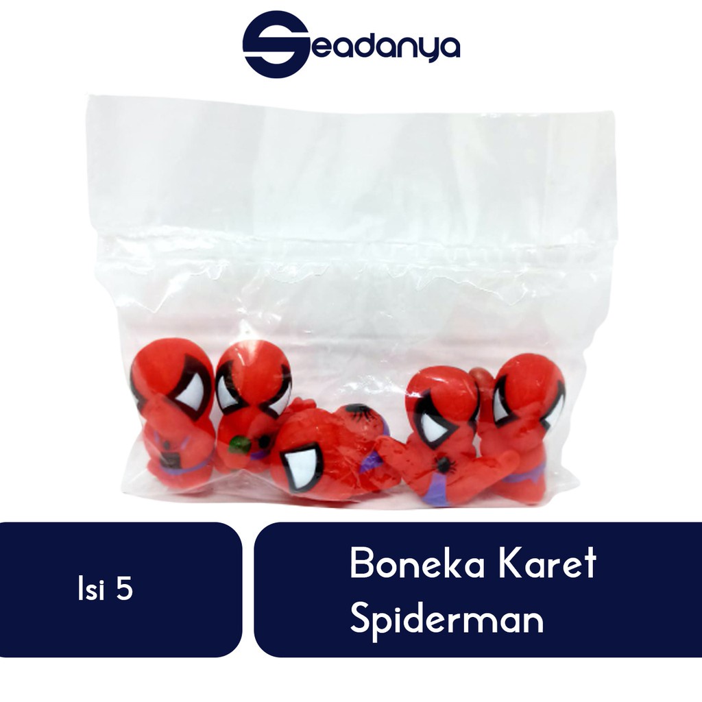 

Hiasan Kuetar Karet Spiderman Isi 5 Dekorasi/Mainan/Pajangan-Perlengkapan Kue/Cake/Makanan/Kuetart