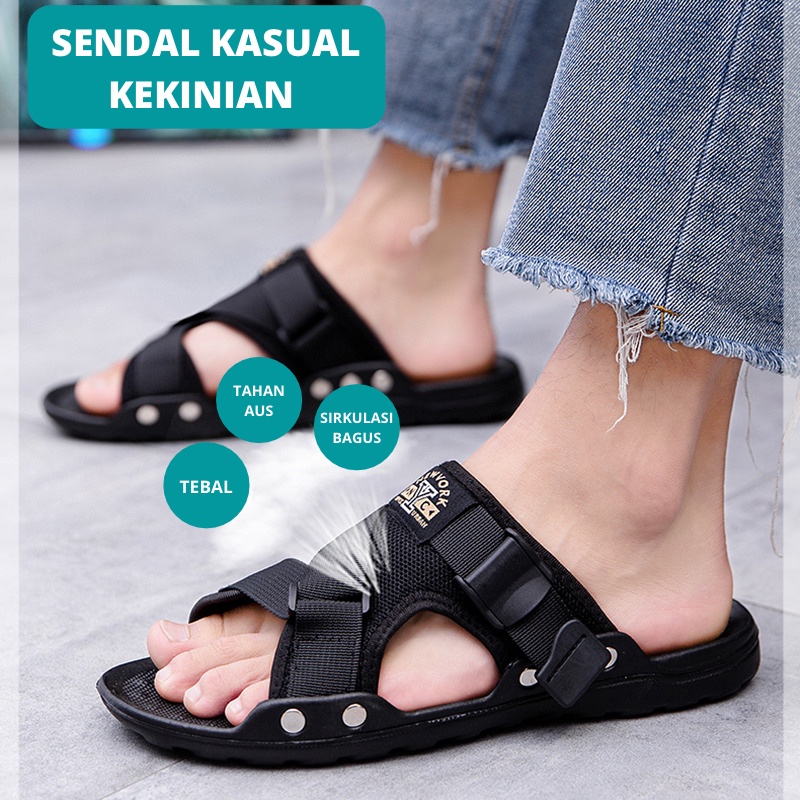 Toread Sepatu Sendal Import Kasual Sendal Pria Nyaman Anti Slip MT102