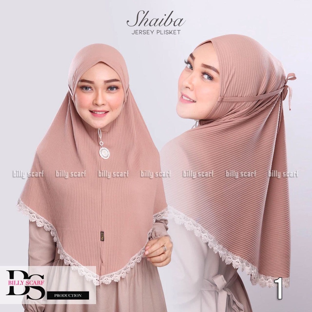 HIJAB INSTAN PLISKET 10 WARNA CANTIK RENDA ORIGINAL BILLY SCARF SHAIBA JERSEY PLISKET PREMIUM / JILB