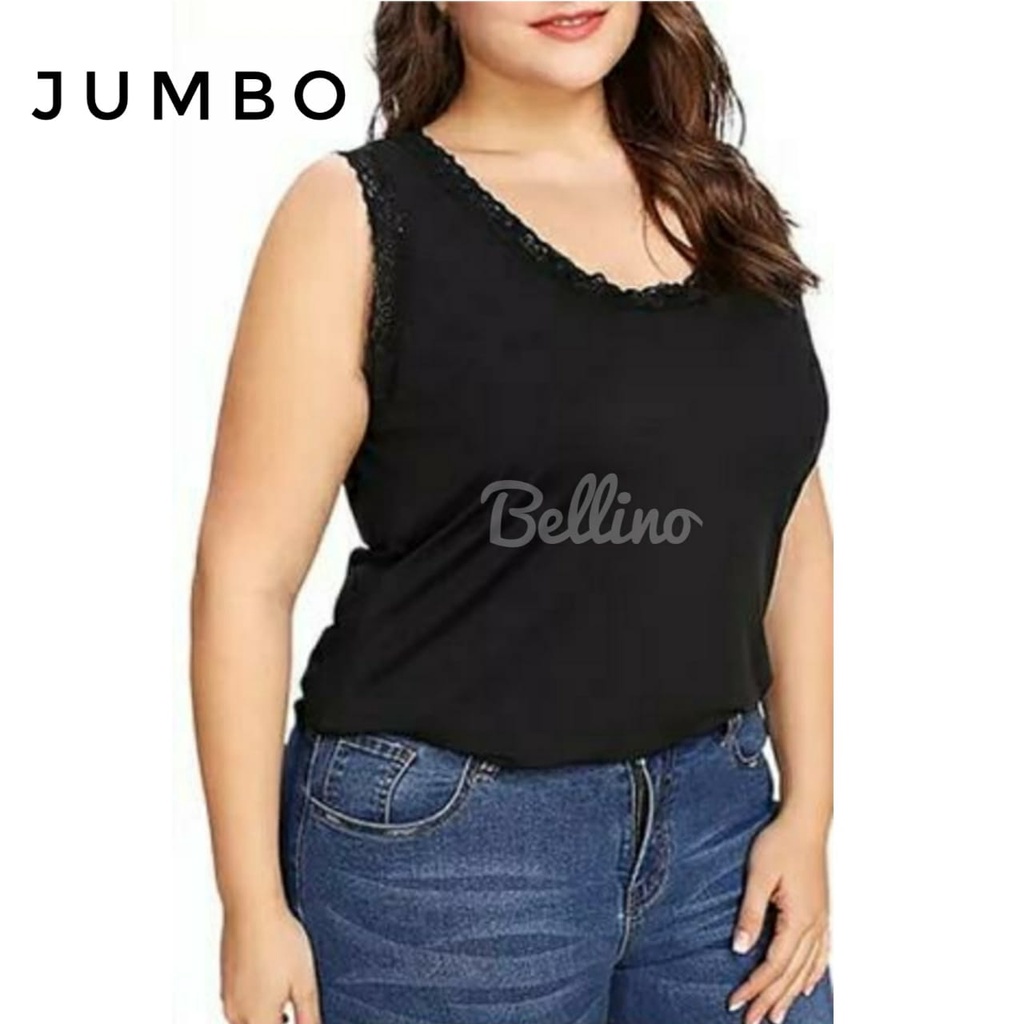 Kamisol Renda Jumbo Wanita Super Soft Fit XXL Camisol Renda Jumbo Viorano Tank Top Singlet Camisole Wanita Tanktop Big Size Super Soft Kaos Dalaman Tangtop Ukuran Besar Tang top Pakaian Dalam