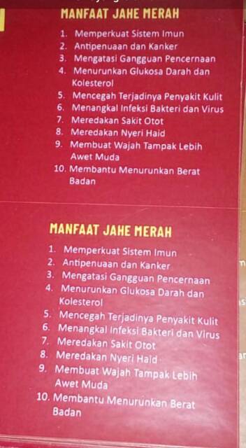 SARI JAHE MERAH BUBUK