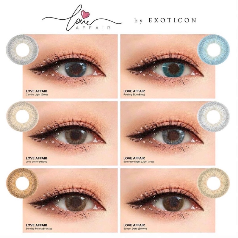 Softlens X2 LOVE AFFAIR | NORMAL ONLY + FREE LENSCASE - KASIMURA