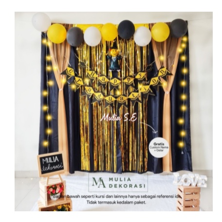 Dekorasi Backdrop Wisuda Kelulusan Background DIY Paket Graduation 1