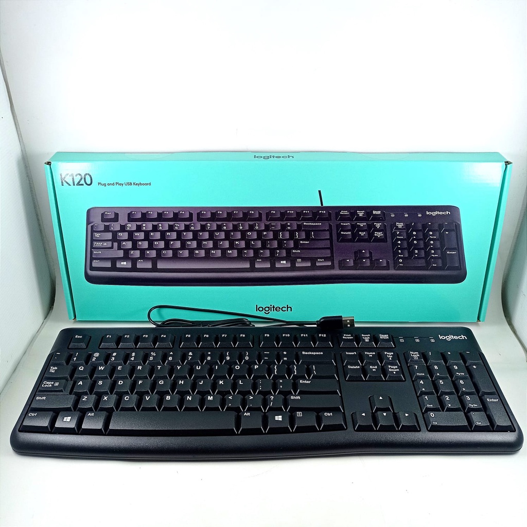 KEYBOARD LOGITECH K120 USB/WIRED ORIGINAL BERGARANSI RESMI