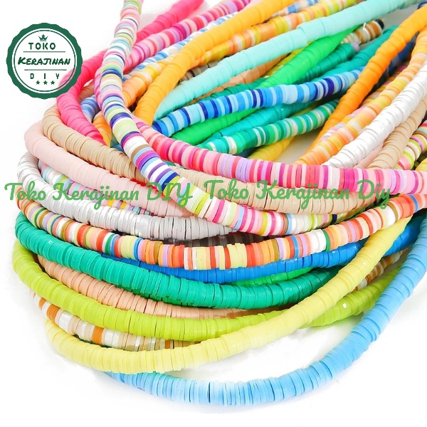 [250pcs] Manik Manik Polymer Clay Beads Spacer Mote Etnik Bahan Craft &amp; DIY