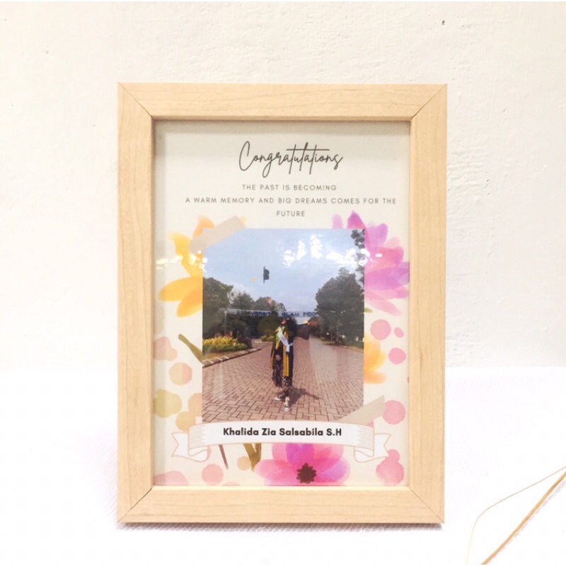 Bingkai Pigura Frame| Hadiah | kado Wisuda | Kado Ulang Tahun| Flower Series