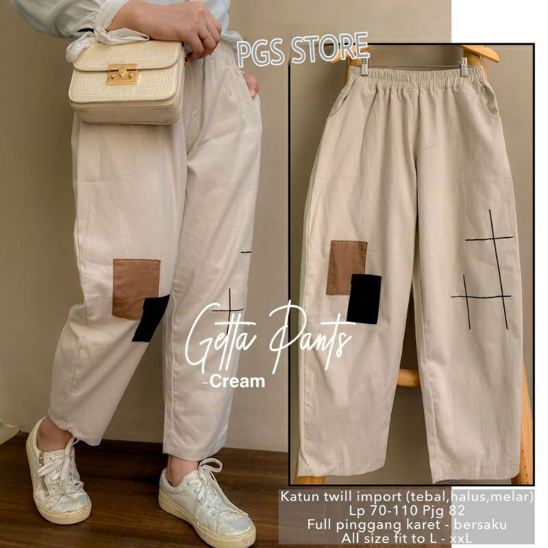 Celana Wanita Getta Pant Cotton Twill Premium