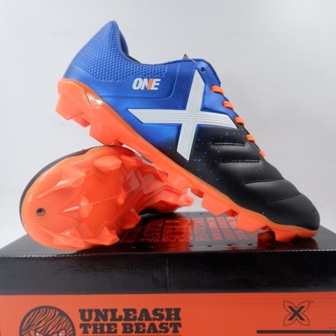 Sepatu Bola Munich One FG Royal Black MUFW0806BU Original BNIB