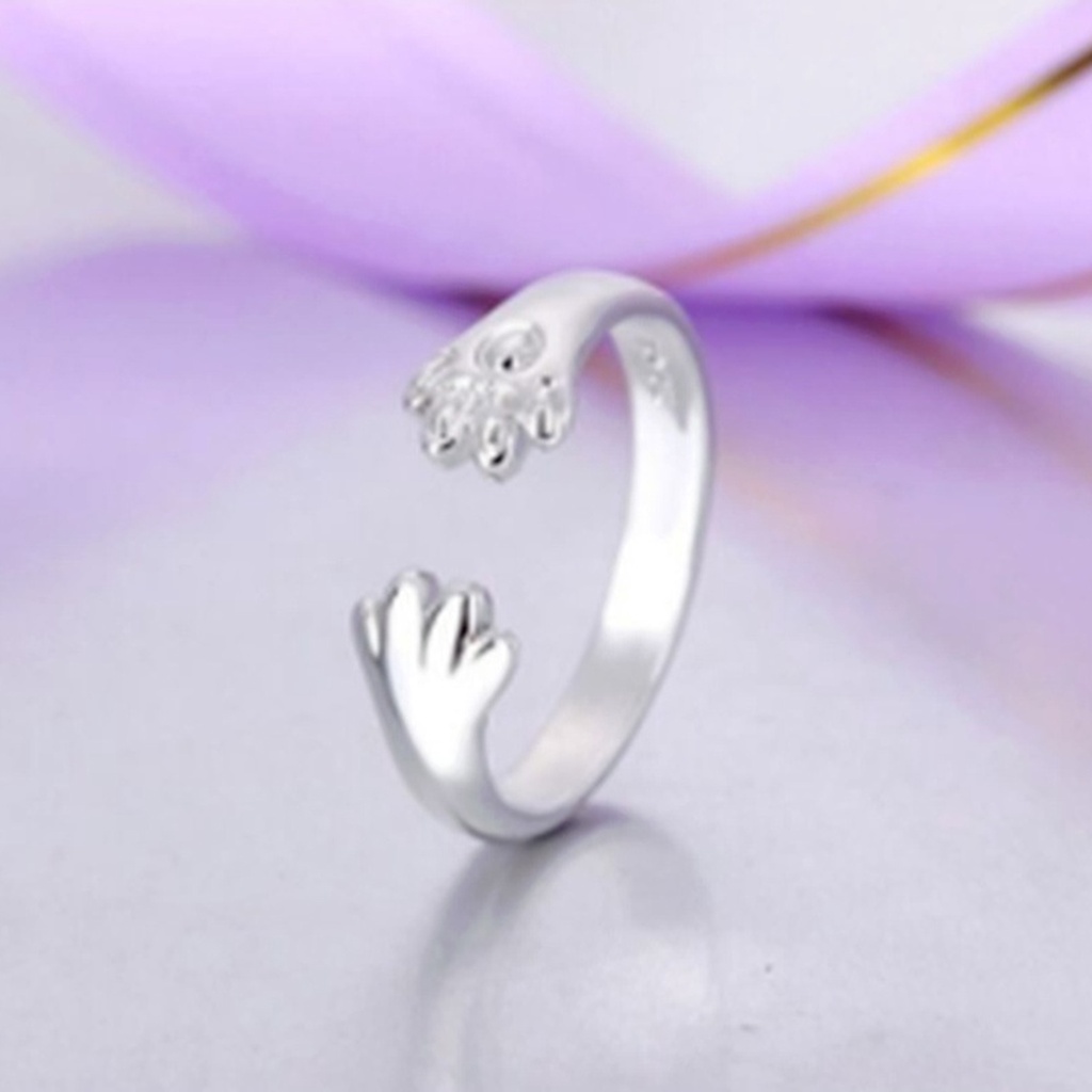 Hu Hu Hu Hu Hu Alat Bantu Pasang Kacamata♡ Cincin Model Terbuka Desain Cakar Adjustable Untuk Wanita