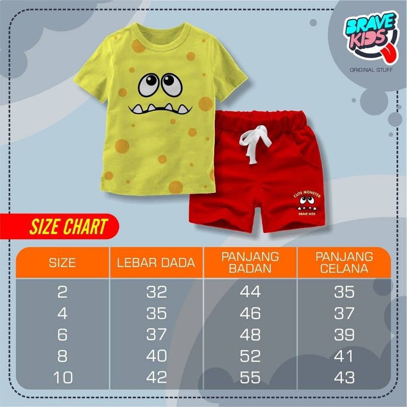 setelan brave size 2-10t