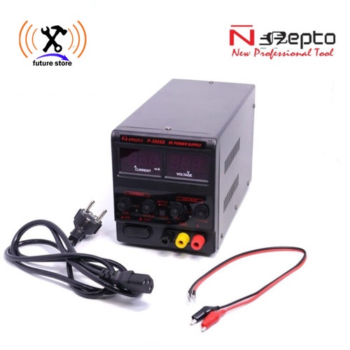 PERTUKANGAN PERLENGKAPAN LISTRIK POWER SUPPLY NEPTO P-3005 BLACK / DC POWER SUPPLY 5A - 30VOLT ORIGI