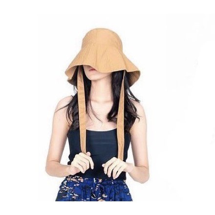 Topi pantai WIDE BUCKET HAT selebgram topi pantai bucket tali anti UV