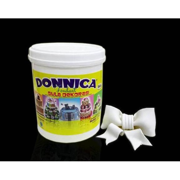 

A47D0 Fondant Putih Merk Donnica 1 Kilo Repack Gula Dekor Bahan Hiasan Kue