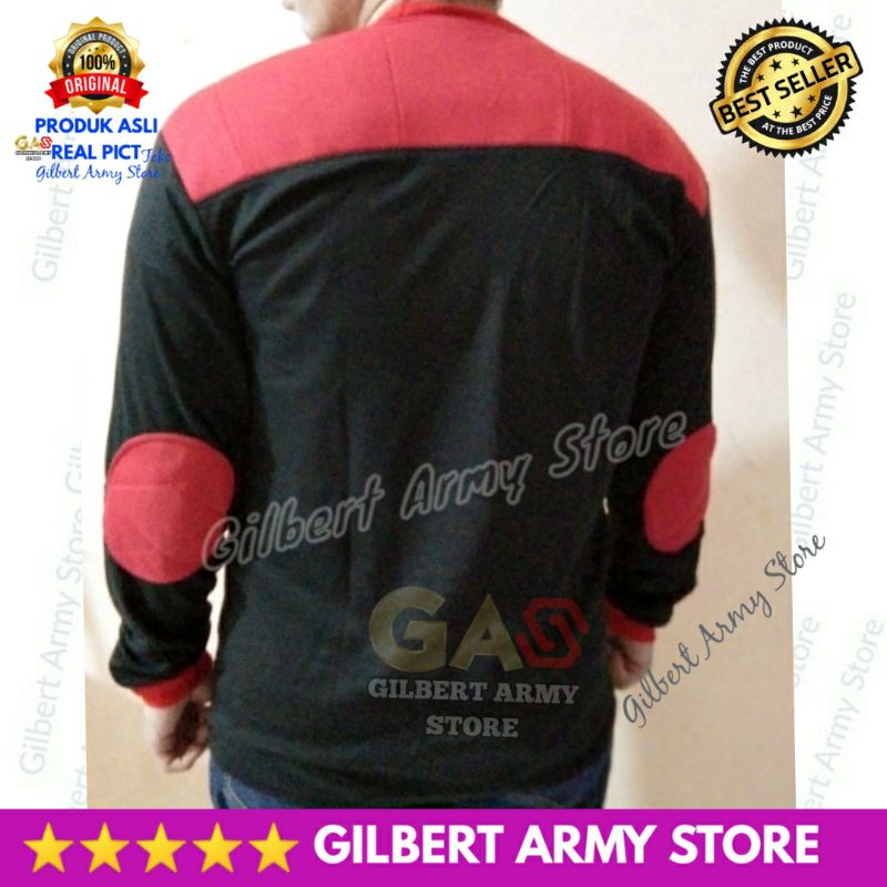 GILBERT ARMY STORE Kaos Dekker Pria Lengan Panjang Gambar Senapan Serbu Desert Eagle Hijau Hitam All Size Tshirt Distro Terbaru