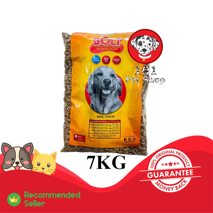 MAKANAN ANJING BOLT DOG BEEF LAMB 7KG ( KHUSUS GOSEND &amp; GRAB )