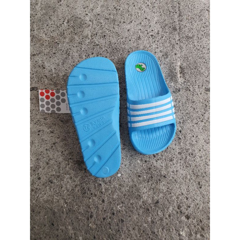 SANDAL ANAK LAKI KOMIN 035 GARIS SELOP KARET RINGAN ANTI AIR