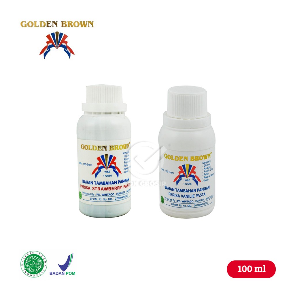 

Golden Brown Strawberry/ Vanilla / Coklat Pasta (100 ml)