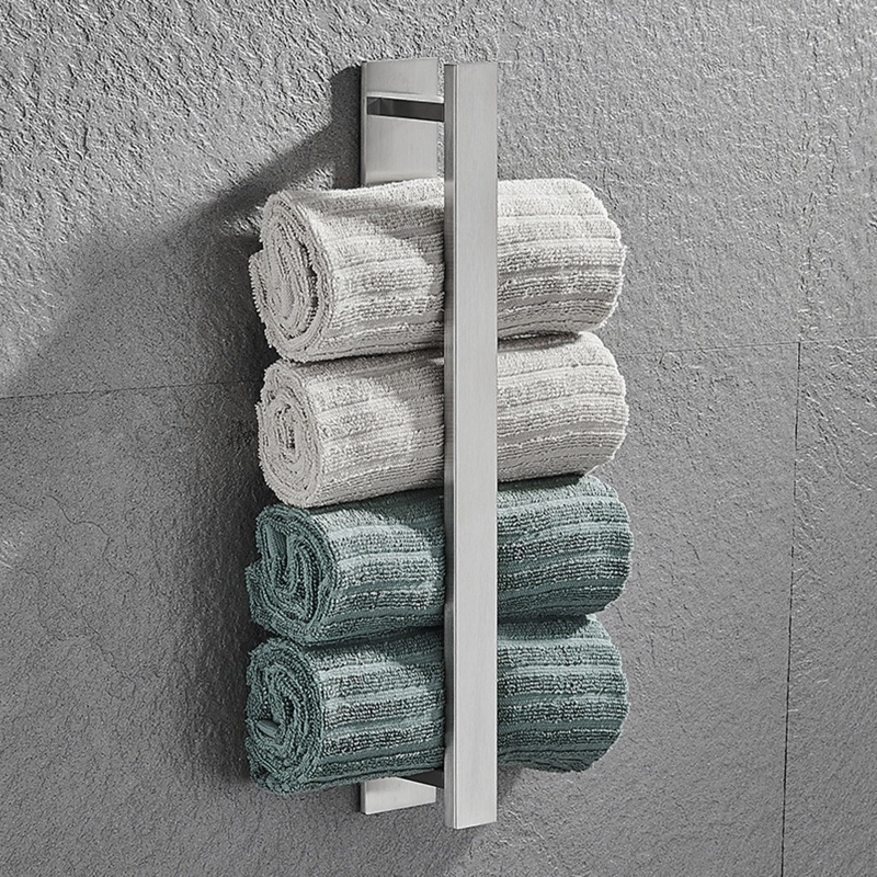 Gro Holder Handuk Model Tempel Dinding ​Rak Penyimpanan Bahan Metal