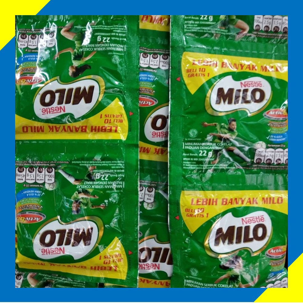 

Milo Active Go 22 Gram x 10 Sacet Bonus 1 sacet