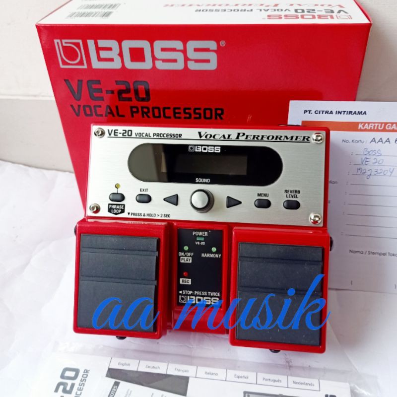 PROSESSOR EFFACT VOCAL BOSS VE20 GARANSI RESMI