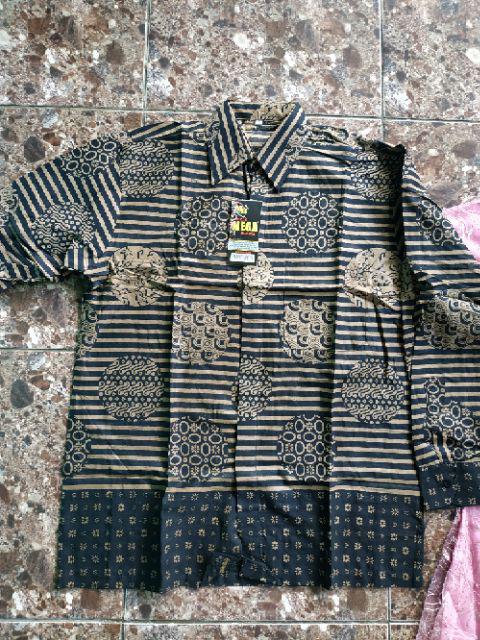 Batik Couple Kebaya Modern Brokat Shofia Tile Mutiara