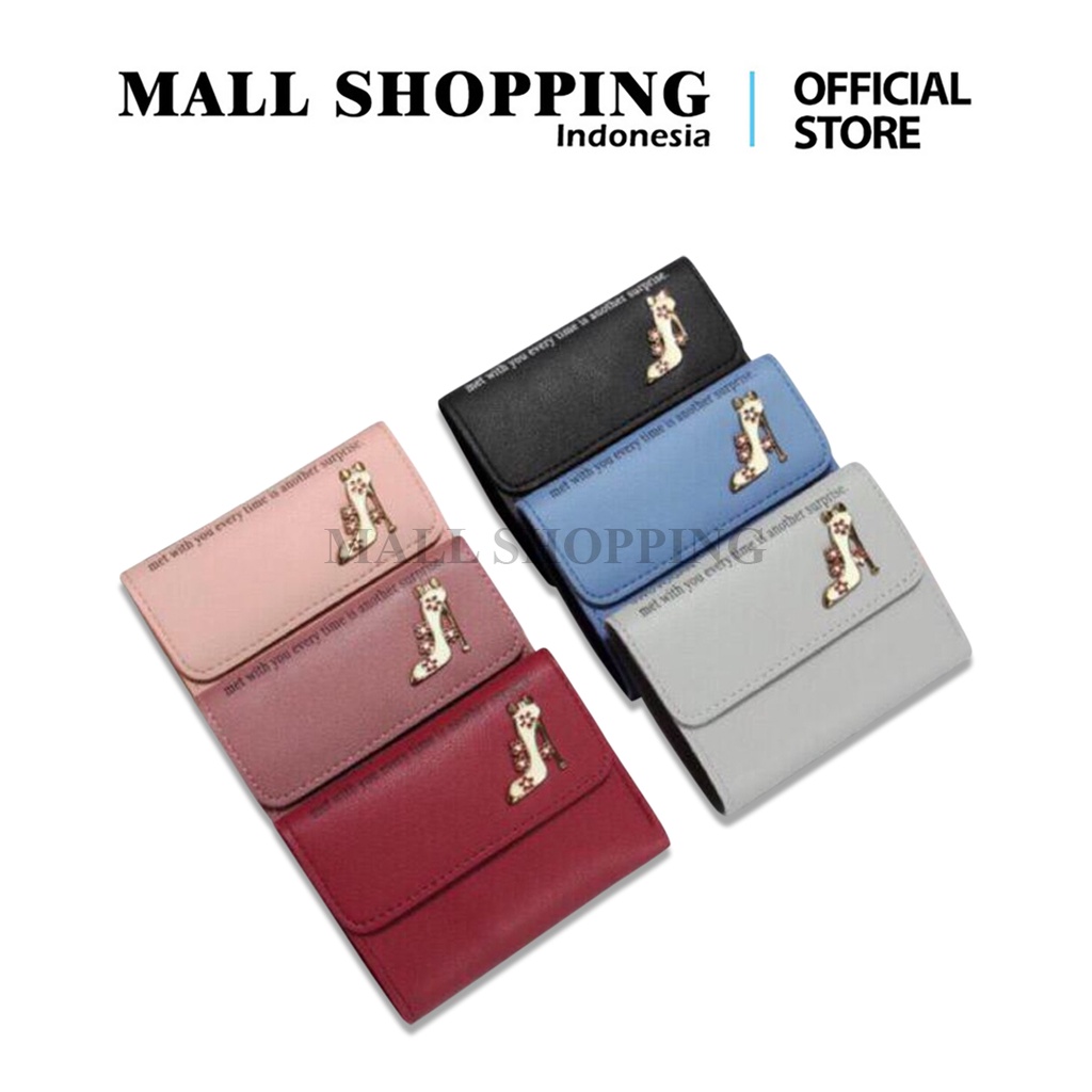 (COD) Dompet Wanita Retro Paragraf Pendek Forever Young Dompet Fashion Korea