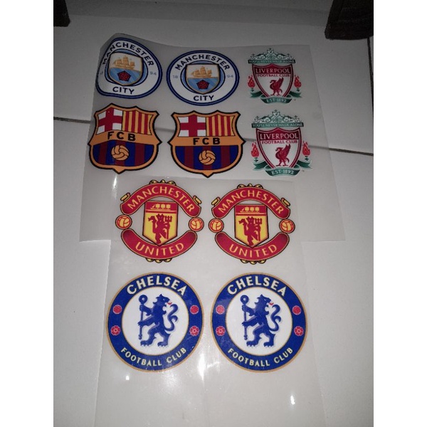 Stiker Sablon baju logo setrika patch cetak DTF sablon setrika | LOGO CLUB BOLA