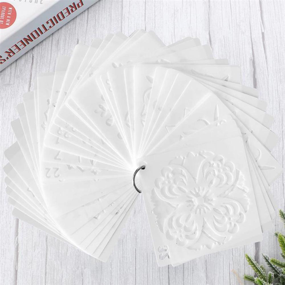 Stensil Lukisan Agustina Plastik Dicat Dekorasi Wall Paper Stensil Lukisan Template Scrapbooking Craft Card Making Hollow