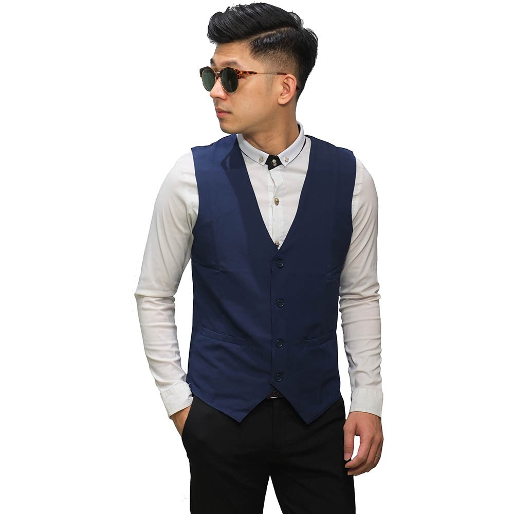 Vest Rompi Formal Pria - Setelan Dalaman Jas Cowok/Groomsmen Wedding Slim Jumbo