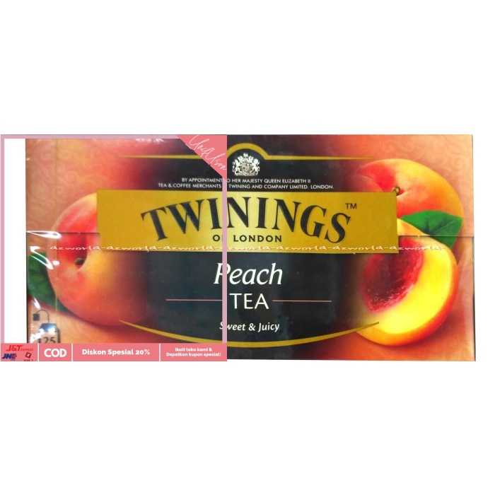 

⭐COD⭐ Twinings Of London Peach Tea Teh Rasa Buah Peach isi 25bag