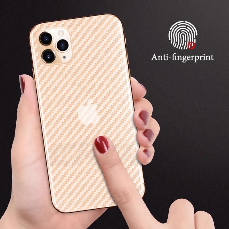 Skin Carbon iPhone X XS XR XS MAX iPhone 11 11 PRO 11 PRO MAX antigores belakang Garskin Sticker