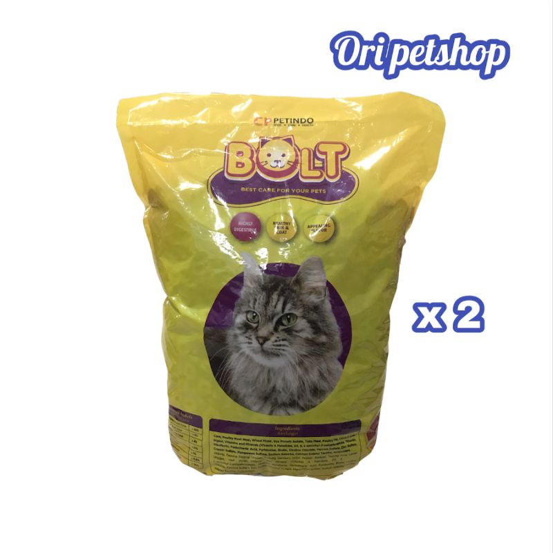 Bolt Cat Food (paket 2kg) Makanan Kucing Dewasa - Donat