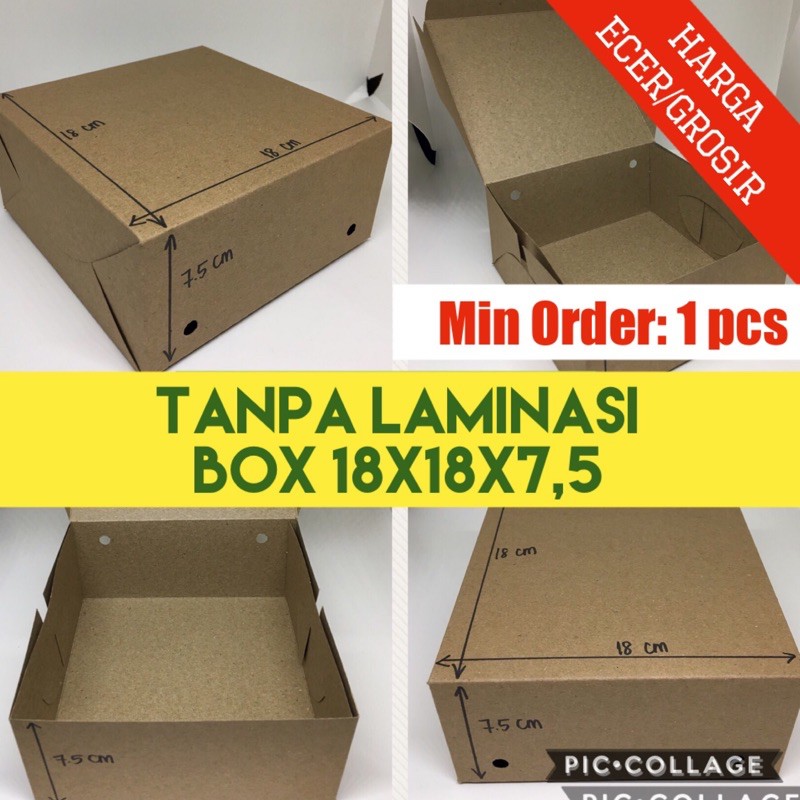 Box 18x18x7,5 (Tanpa Laminasi) B 04 NO PE