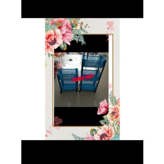 RAK SERBAGUNA / RAK SALON PRATIKSA LION STAR SUSUN 3 + RODA