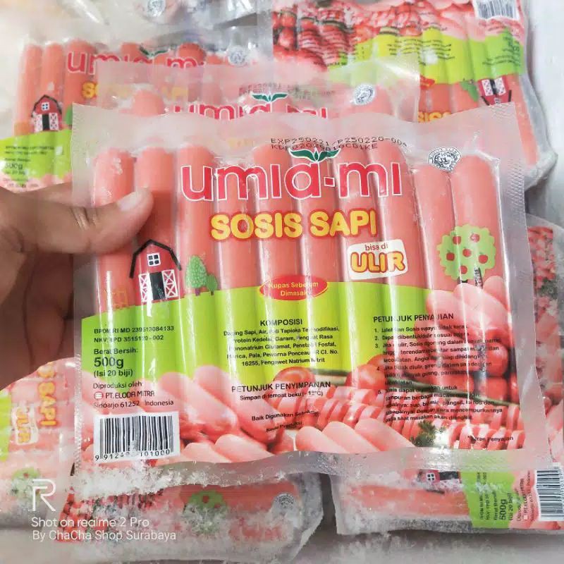 

Sosis sapi ulir Umia-mi isi 21,isi 32 dan umiami coctail
