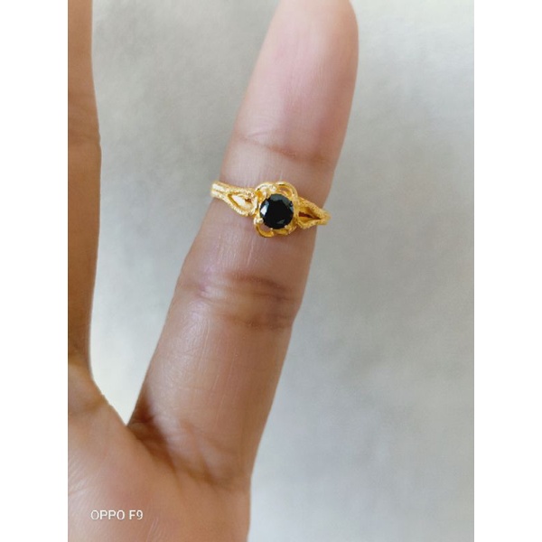 cincin anak perak asli 925 di lapisi emas 22karat