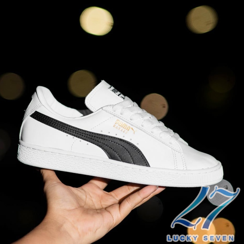 puma white black sneakers