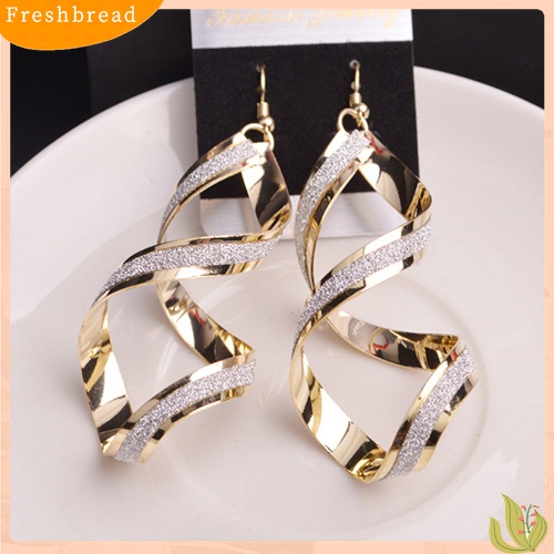 [Fresh] Anting Spiral Bentuk Spiral Bahan Alloy Gaya Vintage untuk Wanita