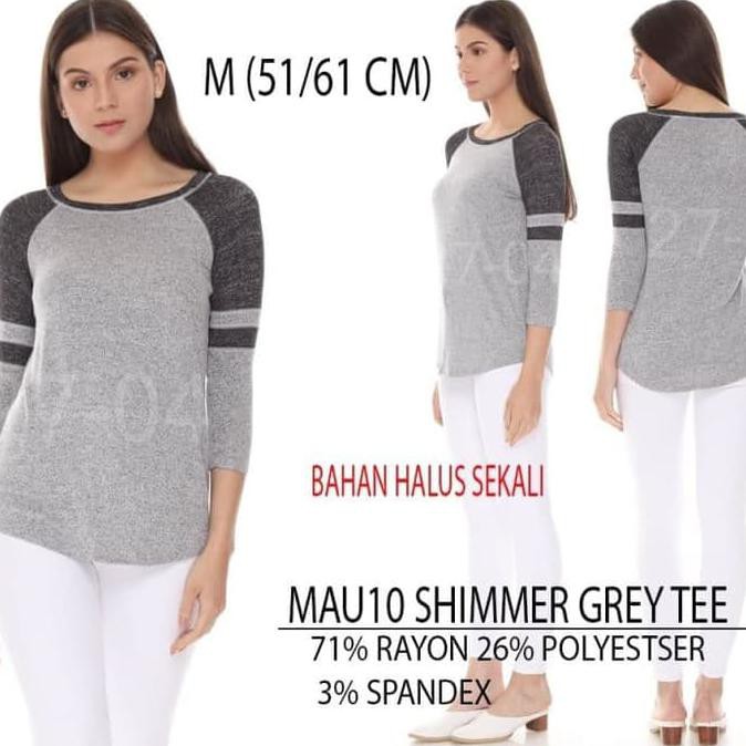 promo kaos branded-maurices shimer grey tee terbaru