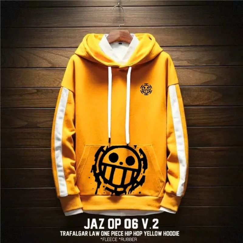 Trafalgar Law One Piece Hip Hop Yellow Hoodie (JAZ OP V.2)