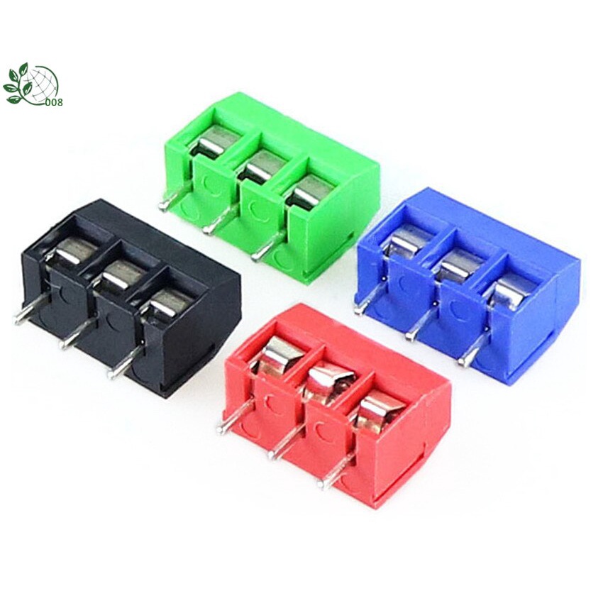 KF301 Terminal Block 3P pitch 5mm 3pin 3 p pin Screw Sekrup Connector KF-301 blok konektor