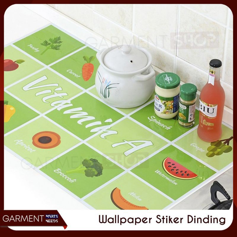 Wallpaper Dinding Dapur Sticker Pelindung Tembok Dapur Anti Panas &amp; Minyak 6.900 random 5.800