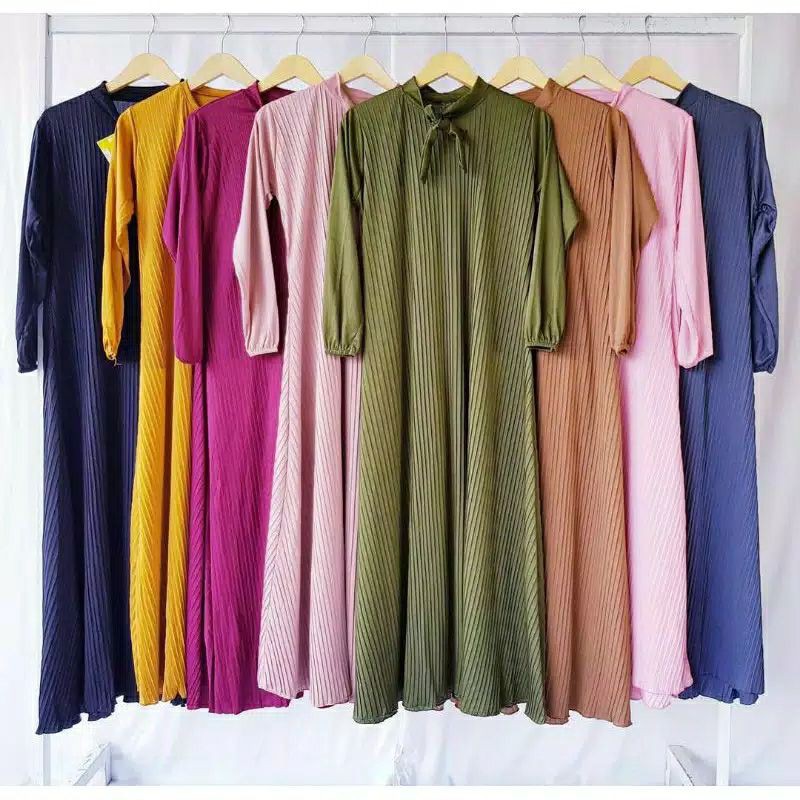 Gamis Plisket Pita Bisa Jumbo | Gamis Pita Murah