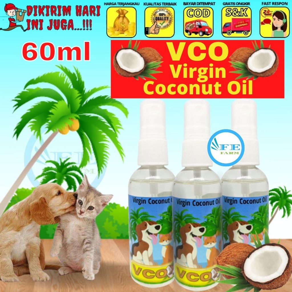 OBAT JAMUR SCABIES SPRAY KUCING MINYAK KELAPA MURNI VCO 60 ml FEFARM