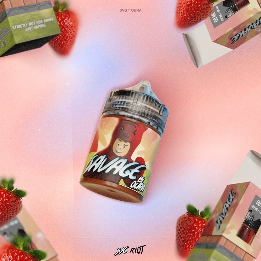 SAVAGE V2 STRAWBERRY INFERNO BY RIOT X OURA 3MG 60ML