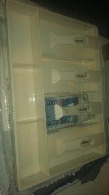 ✨tersedia✨ Money Cash Register Insert Tray Replacement 4 Bills 3 Coins Money Storage Box