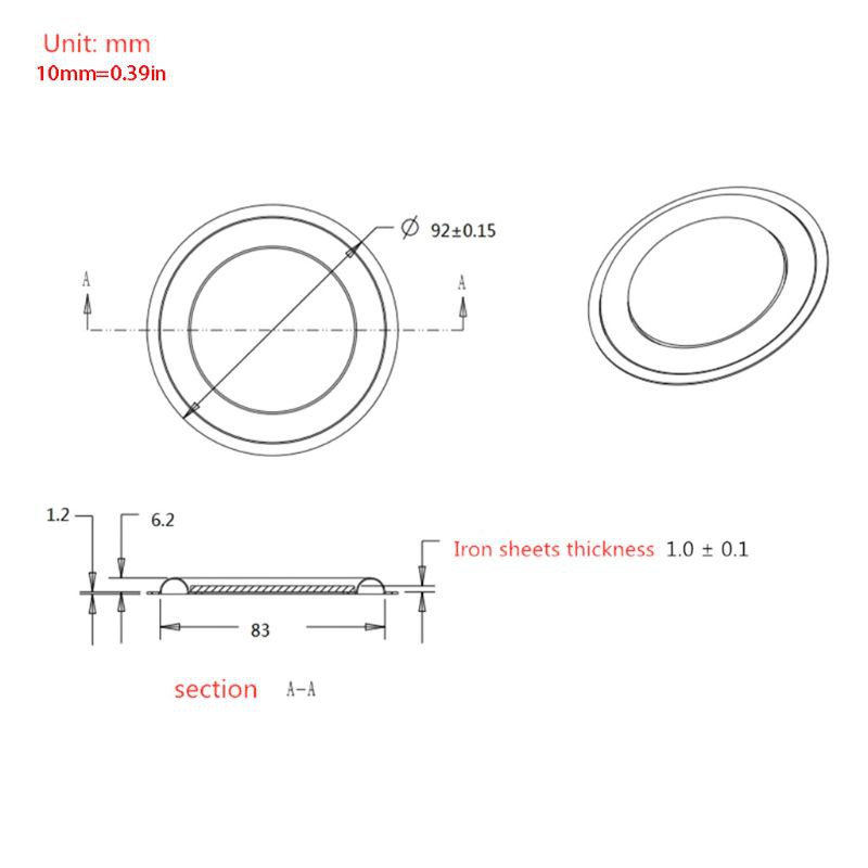 2pcs Diafragma Pasif Radiator Speaker Audio Bass Ukuran 75 / 90 / 92 / 139mm Untuk Perbaikan