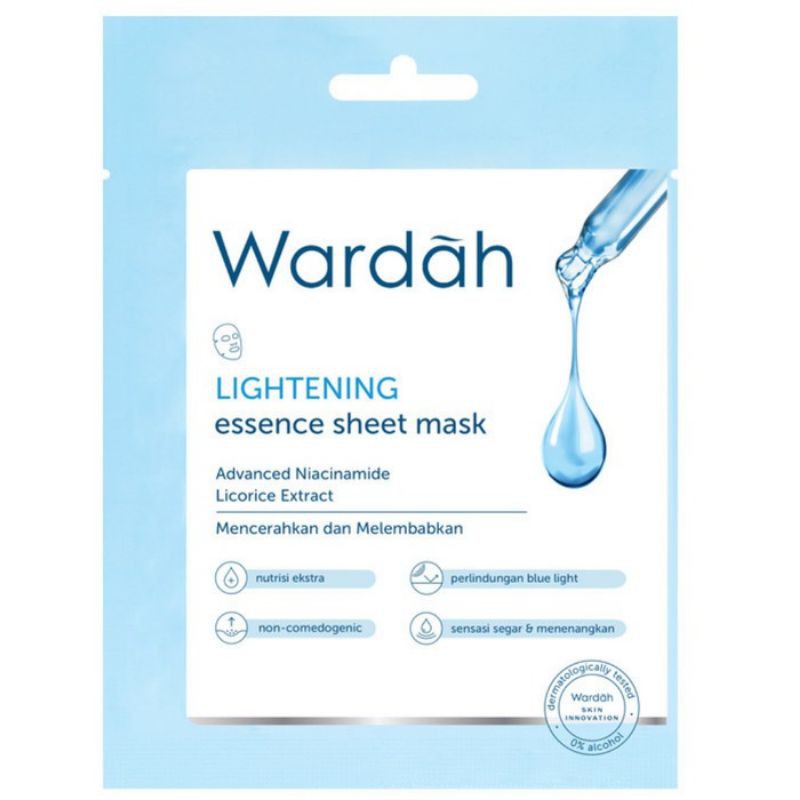 WARDAH LIGHTENING ESSENCE SHEET MASK / MASKER WARDAH + SERUM / MASKER PEMUTIH