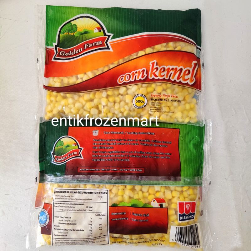 Corn Kernel / Jagung Pipil Manis Golden Farm 500gr / Frozen Food Palembang